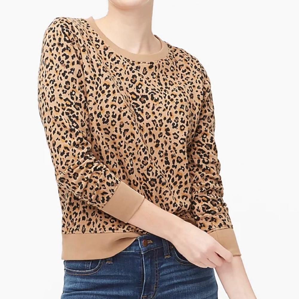 J. Crew Leopard Crewneck Sweater